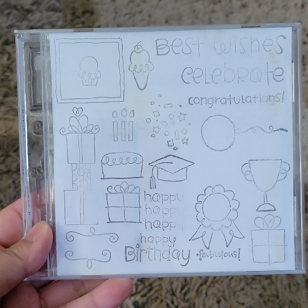 Trodat Celebration Birthday Themed Clear Stamps Set